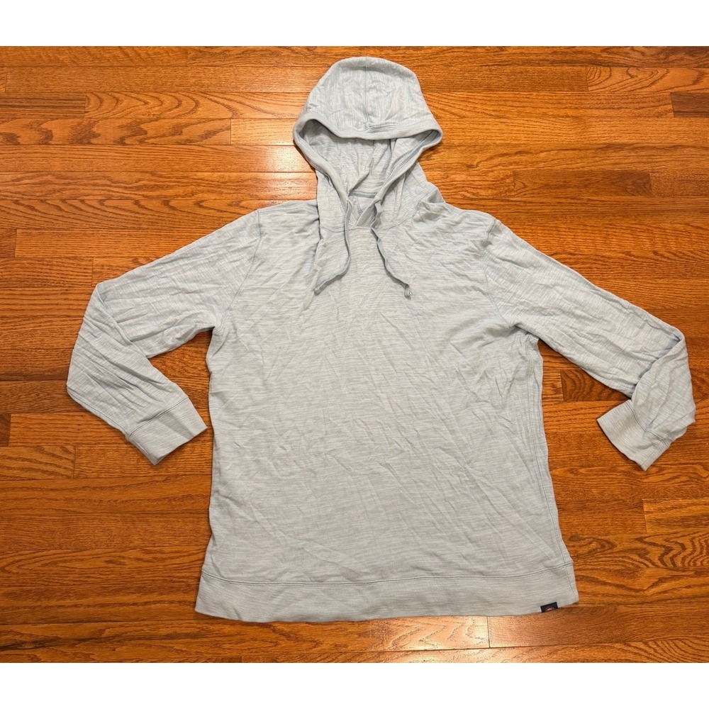 Faherty Sunwashed Slub Hoodie Mens 2XL‎ Blue Organic Cotton Lightweight Soft